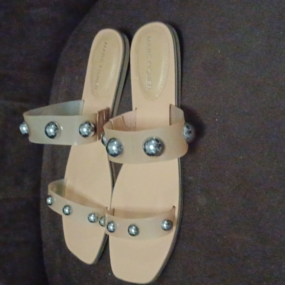 Frosted Lucite studded Sandals - Picture 2 of 4